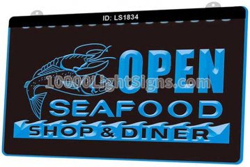 LS1834 Seafood Shop Diner Open