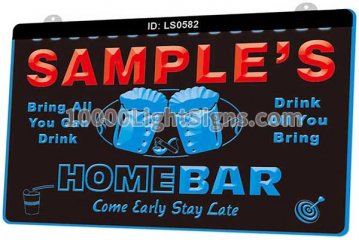 LS0582 Name Personalized Custom Family Home Brew Mug Cheers Bar Beer