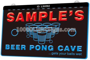 LS0592 Name Personalized Bar Beer Mug Glass Pub